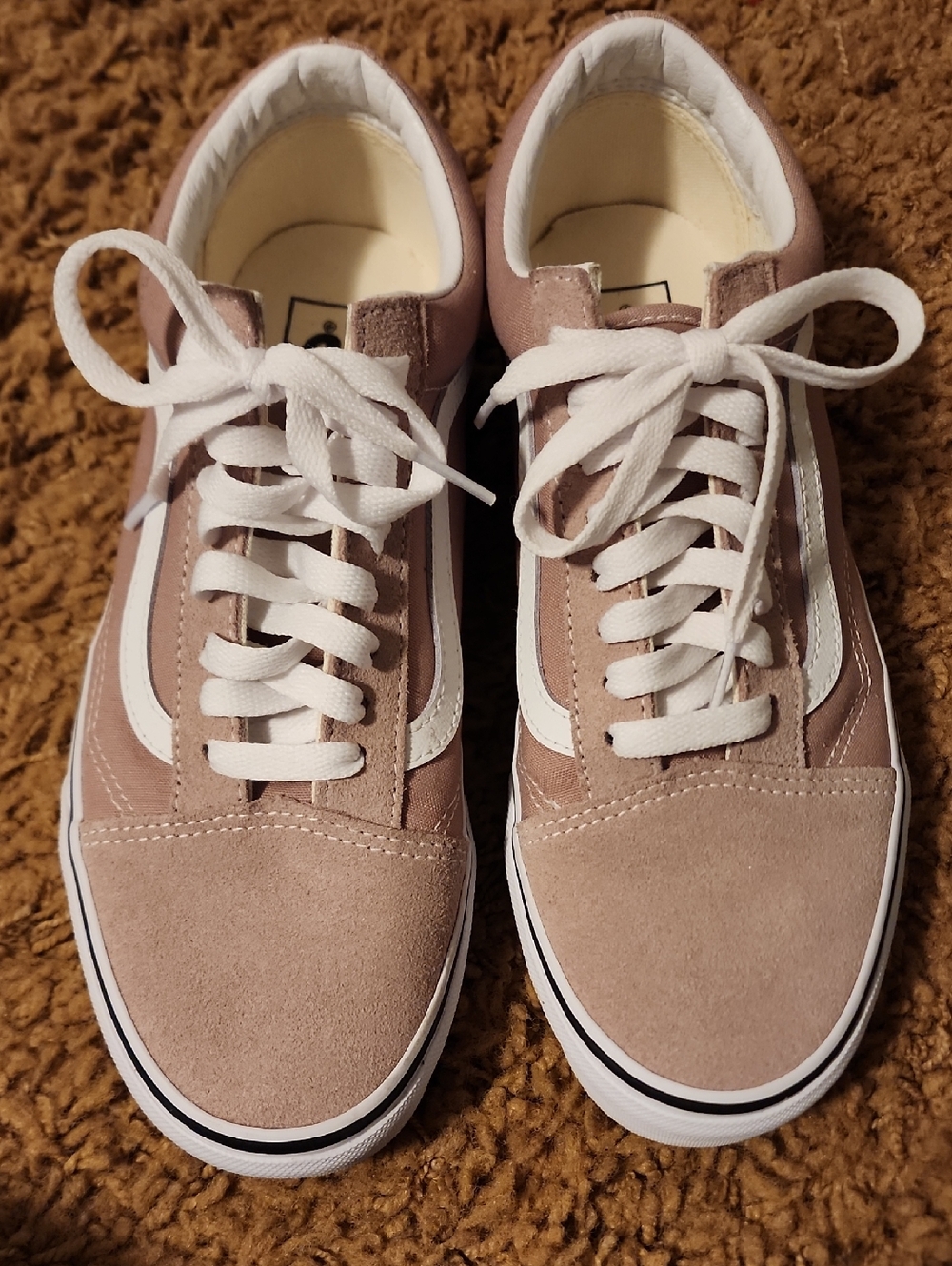 Vans Old Skool Sneakers in Blush Pink and White